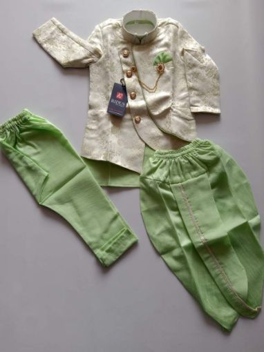 Picture of MDL00459 :: Size:3-4 Years :: Boys Party Wear-Sherwani and Dhoti Sets