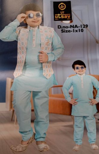 Picture of MDL01361 :: Size:9-10 Years :: Boys Party Wear-Sherwani and Dhoti Sets
