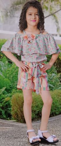 Picture of MDL01456 :: Size:4-5 Years :: Girls Top And Shorts Set