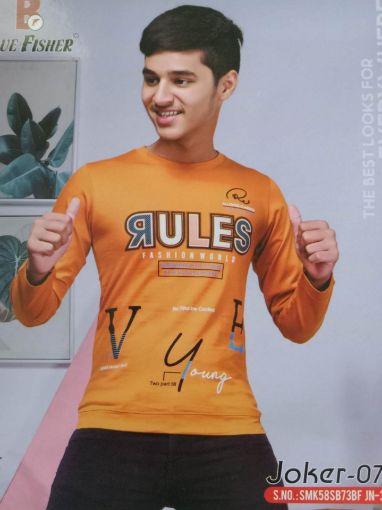 Picture of MDL01556 :: Size:5-6 Years :: Boys Full Sleave T Shirt