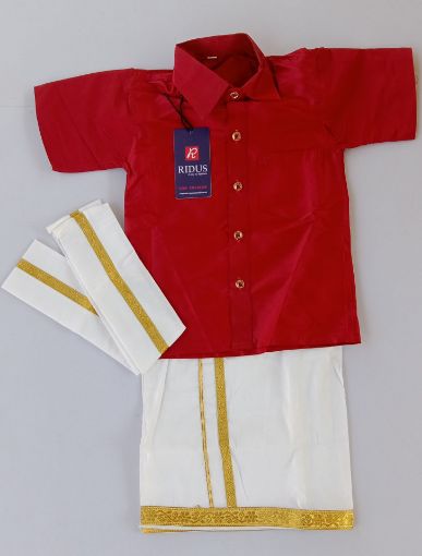 Picture of MDL01840 :: Size:7-8 Years :: Boys Party Wear-Sherwani and Dhoti Sets
