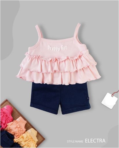 Picture of MDL02017 :: Size:3-6 Months :: Girls Top And Shorts Set