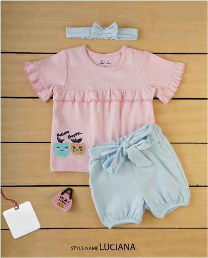 Picture of MDL02028 :: Size:6-9 Months :: Girls Top And Shorts Set