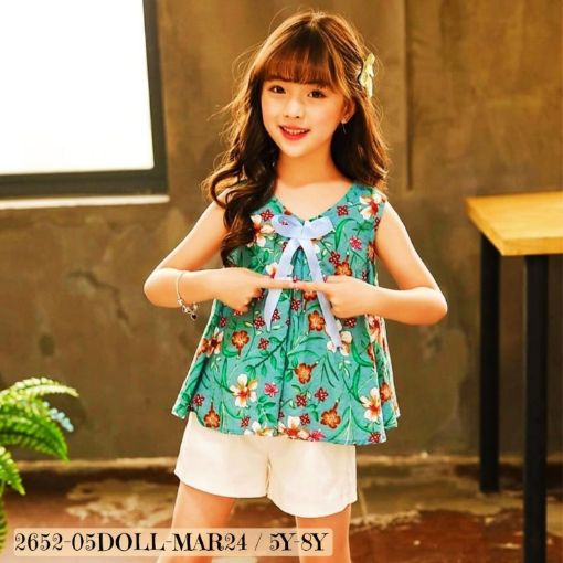 Picture of MDL02114 :: Size:7-8 Years :: Girls Top And Shorts Set