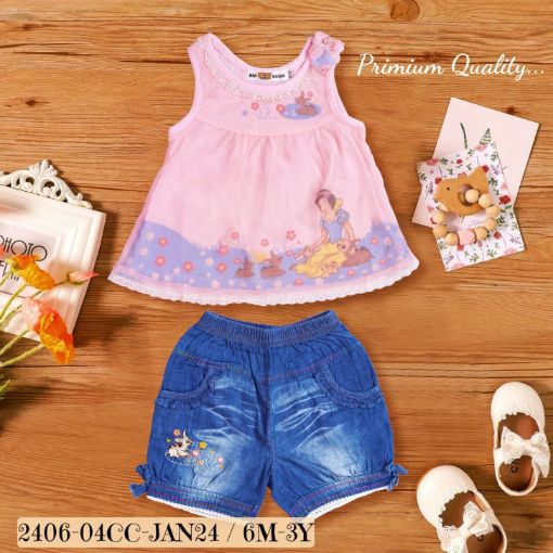 Picture of MDL02122 :: Size:12-18 Months :: Girls Top And Shorts Set