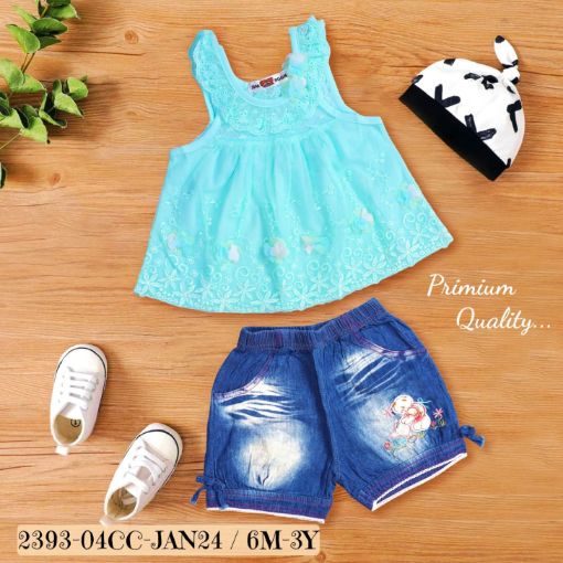 Picture of MDL02134 :: Size:12-18 Months :: Girls Top And Shorts Set