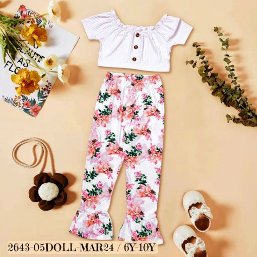 Picture of MDL02165 :: Size:7-8 Years :: Girls Top And Palazo Set