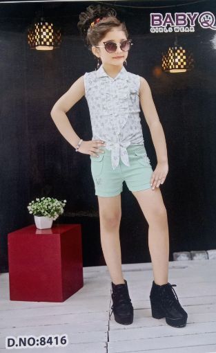 Picture of MDL02261 :: Size:6-7 Years :: Girls Top And Shorts Set