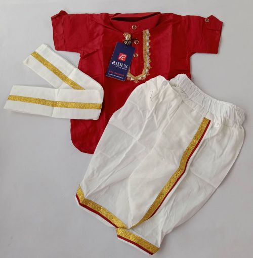 Picture of MDL02590 :: Size:9-12 Months :: Boys Party Wear-Sherwani and Dhoti Sets