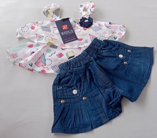 Picture of MDL02639 :: Size:6-9 Months :: Girls Top And Shorts Set