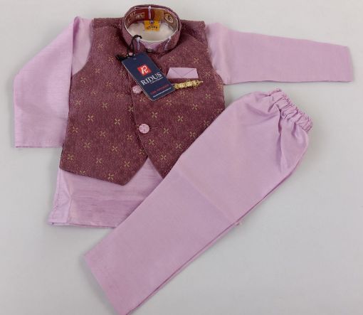 Picture of MDL02784 :: Size:9-12 Months :: Boys Party Wear-Sherwani and Dhoti Sets