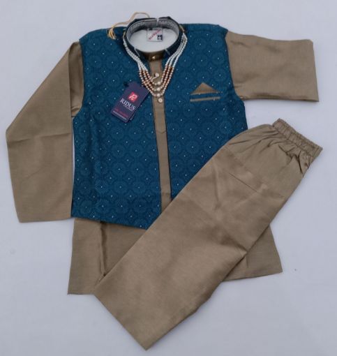 Picture of MDL03136 :: Size:8-9 Years :: Boys Party Wear-Sherwani and Dhoti Sets