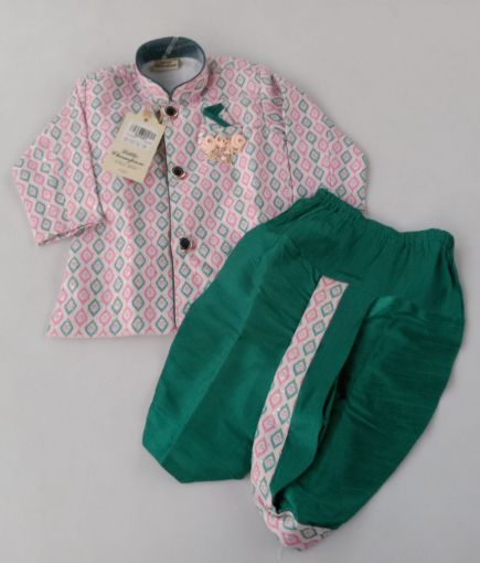 Picture of MDL03379 :: Size:9-12 Months :: Boys Party Wear-Sherwani and Dhoti Sets
