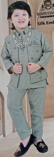 Picture of MDL03579 :: Size:18-24 Months :: Boys Party Wear-Sherwani and Dhoti Sets