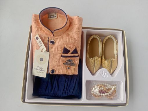 Picture of MDL03584 :: Size:12-18 Months :: Boys Party Wear-Sherwani and Dhoti Sets