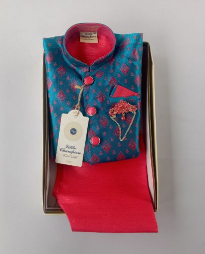 Picture of MDL03636 :: Size:9-12 Months :: Boys Party Wear-Sherwani and Dhoti Sets