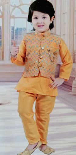 Picture of MDL03712 :: Size:3-4 Years :: Boys Party Wear-Sherwani and Dhoti Sets