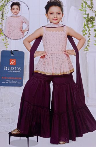 Picture of MDL03748 :: Size:3-4 Years :: Girls Top And Palazo Set