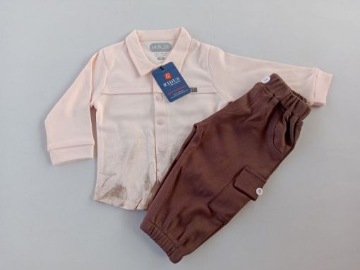 Picture of MDL03795 :: Size:6-9 Months :: Boys Full Sleave T Shirt and Pants Set