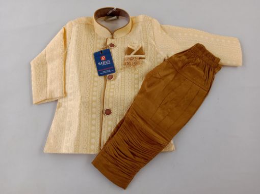 Picture of MDL03862 :: Size:9-12 Months :: Boys Party Wear-Sherwani and Dhoti Sets