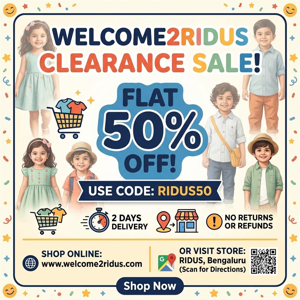 RIDUS 50% OFFER